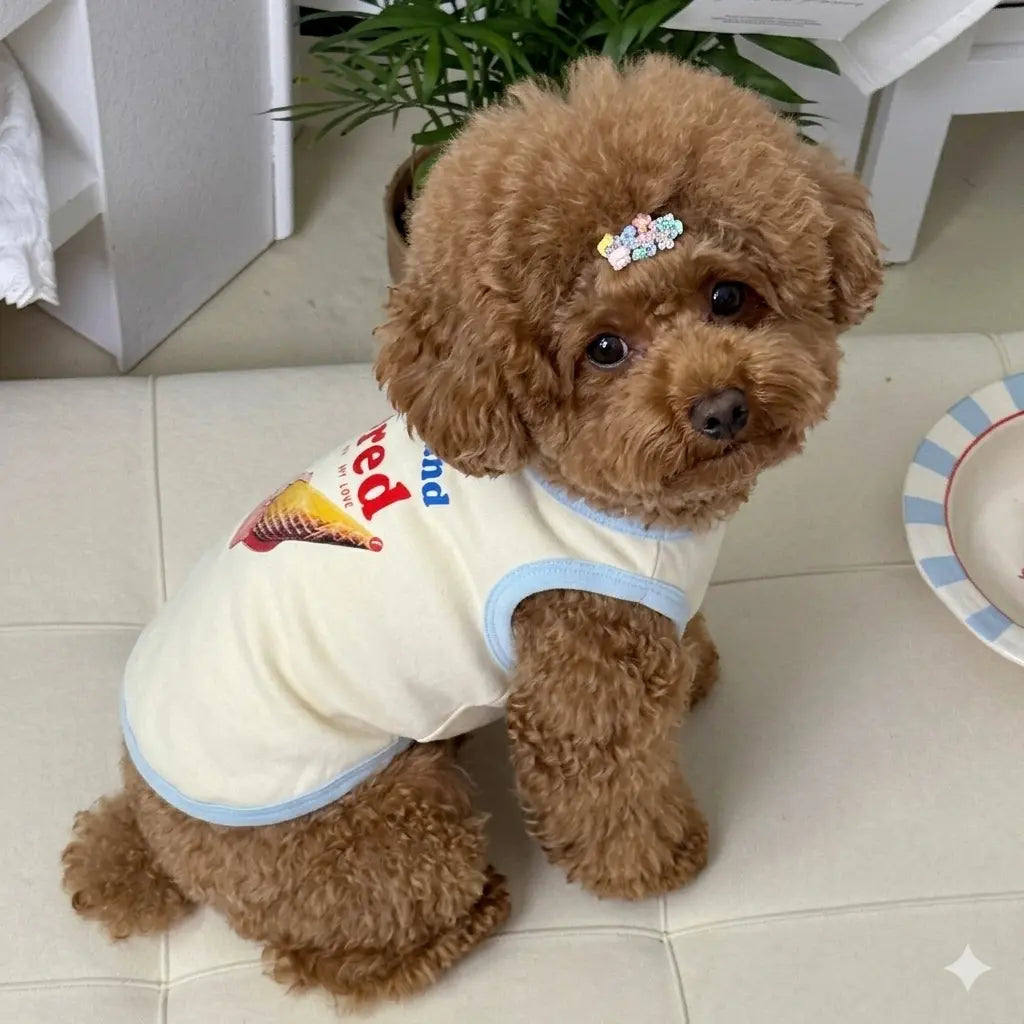 Kawaii Cartoon Dog Vest - Breathable Summer Vest/Dress for Small Dogs