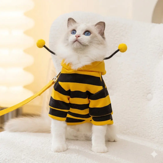 Adorable Bumblebee Pet Hoodie for cats