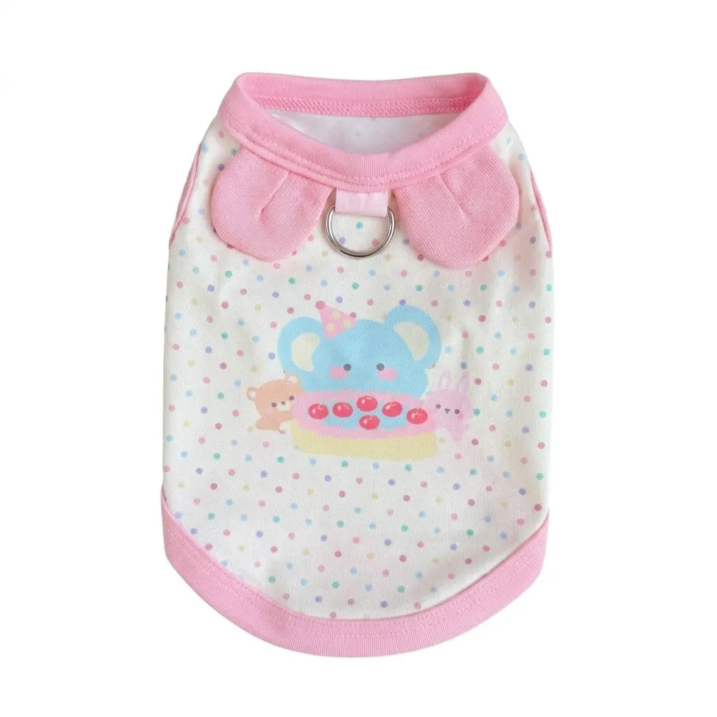 Summer Breathable Cute Cartoon Pet shirt For Small Dogs and Cats