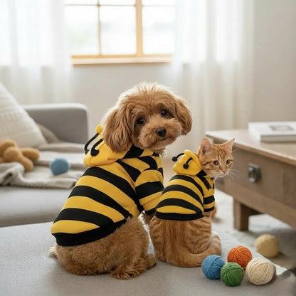 Adorable Bumblebee Pet Hoodie for cats