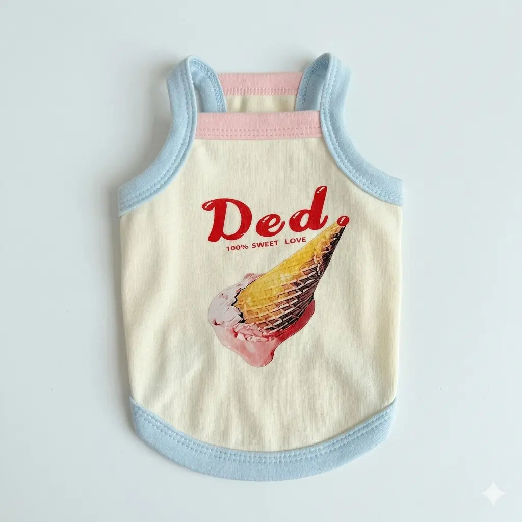 Kawaii Cartoon Dog Vest - Breathable Summer Vest/Dress for Small Dogs