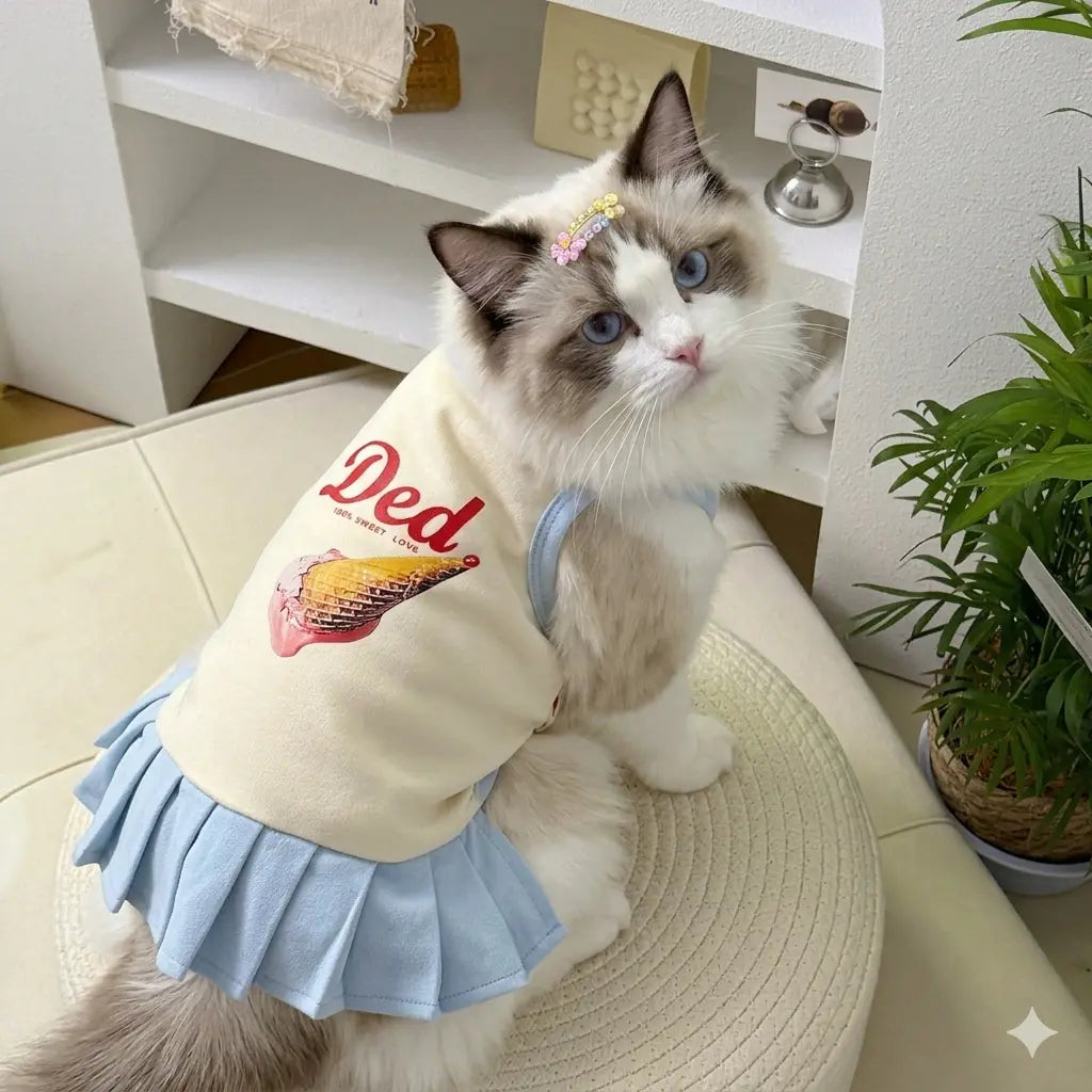 Kawaii Cartoon summer Vest/Dress for Cats