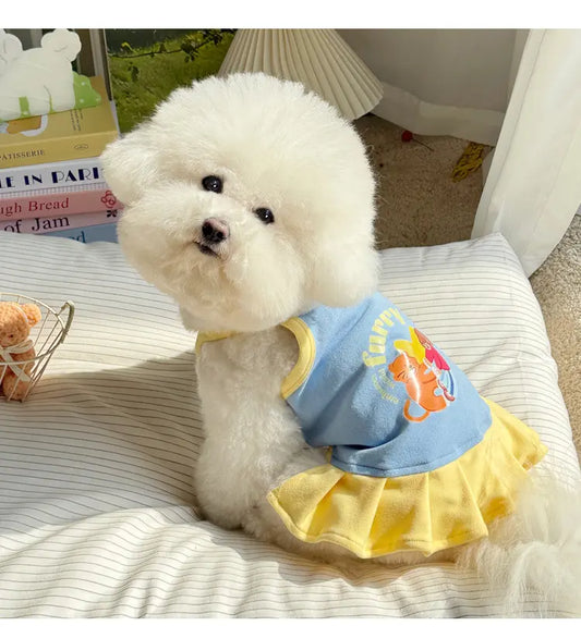 cute-dog-dress-yellow-pleated