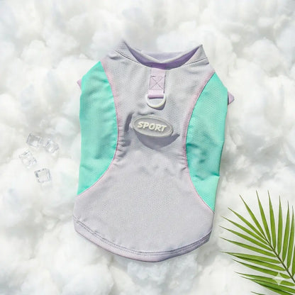 Breathable Mesh Large Dog Cooling Vest - Sporty Summer Dog Clothes