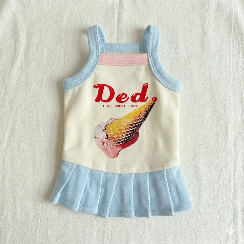 Kawaii Cartoon Dog Vest - Breathable Summer Vest/Dress for Small Dogs