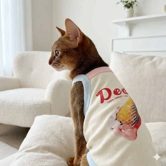 Kawaii Cartoon summer Vest/Dress for Cats