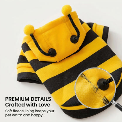 Adorable Bumblebee Pet Hoodie for cats