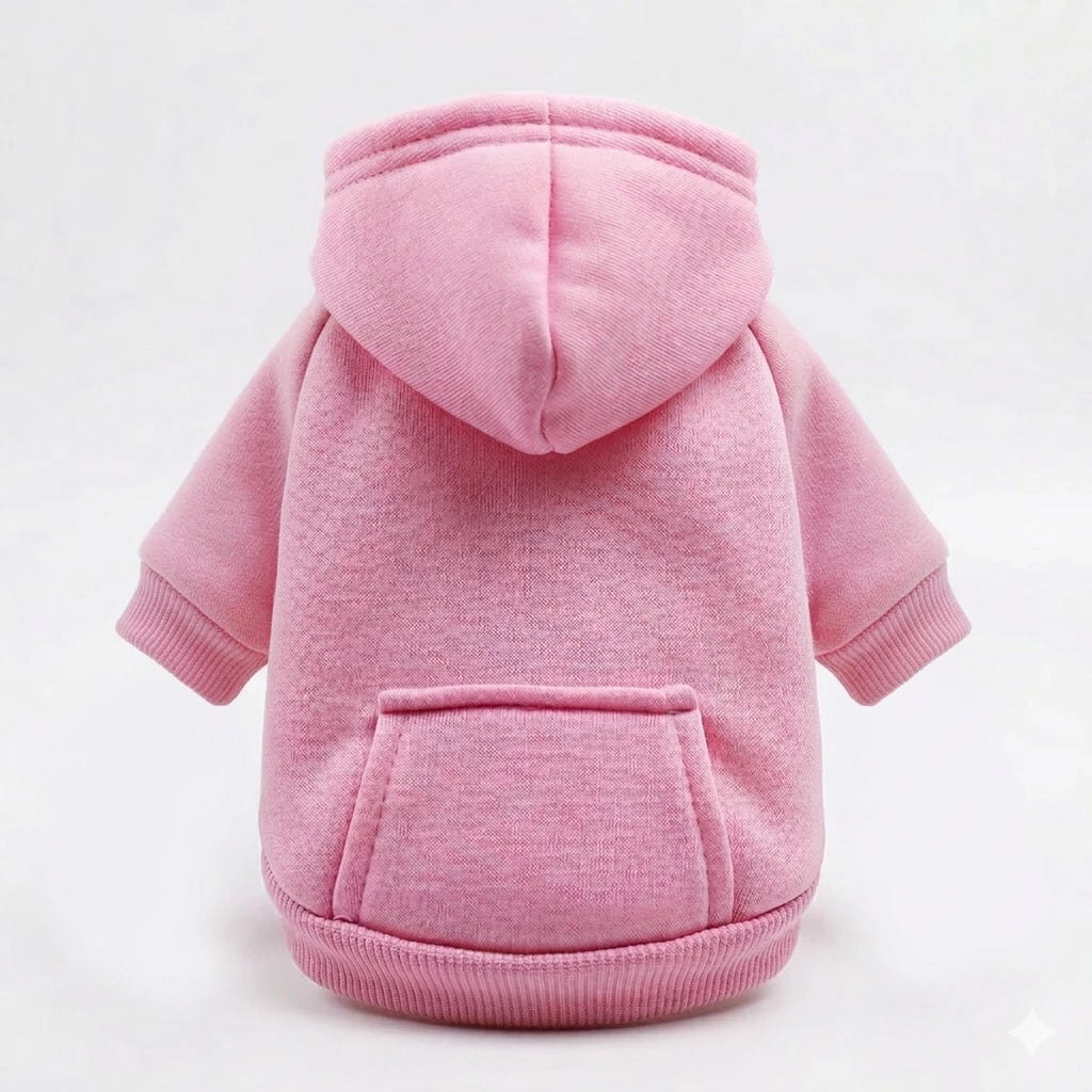 a pink dog hoodie