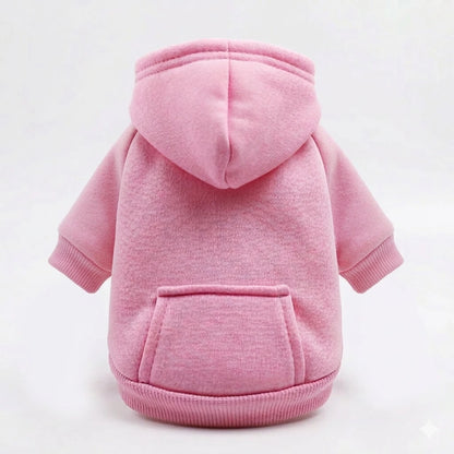a pink dog hoodie