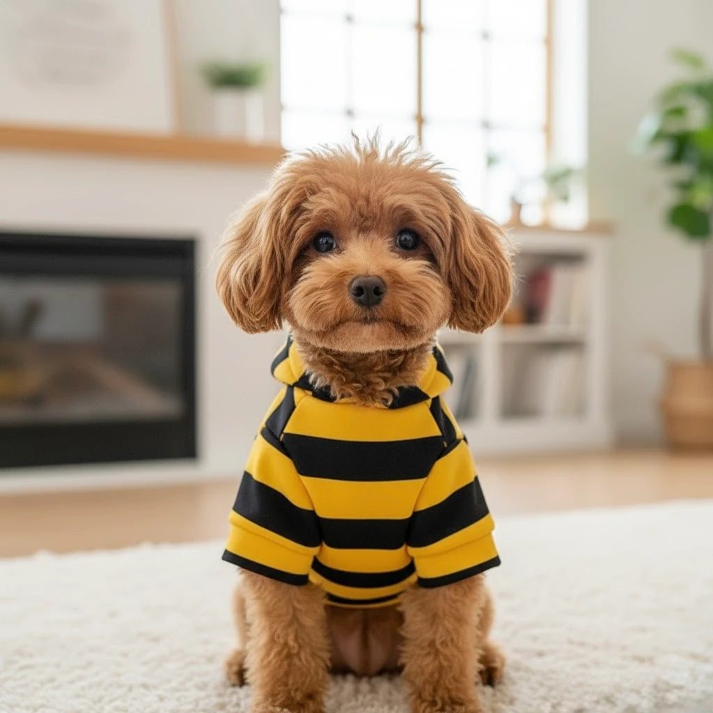 Adorable Bumblebee Pet Hoodie for small dogs