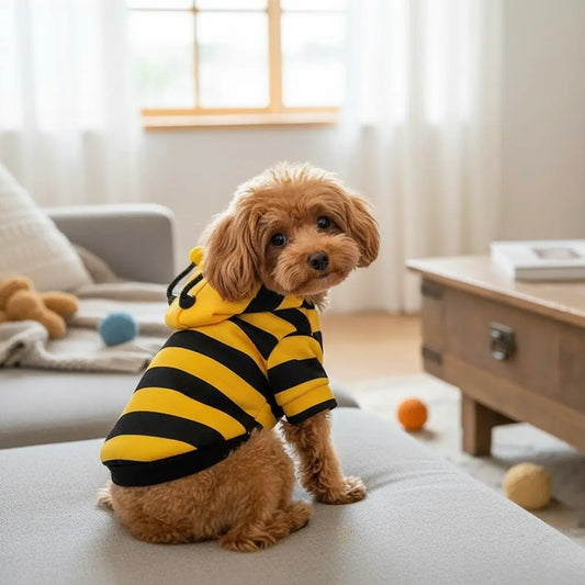 Adorable Bumblebee Pet Hoodie for small dogs